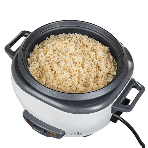 RUSSELL HOBBS - Large Rice Cooker & Steamer - Black & White - 27040 - Kitchenary