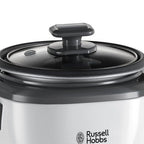 RUSSELL HOBBS - Large Rice Cooker & Steamer - Black & White - 27040 - Kitchenary