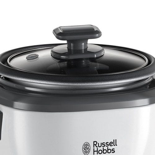 RUSSELL HOBBS - Large Rice Cooker & Steamer - Black & White - 27040 - Kitchenary