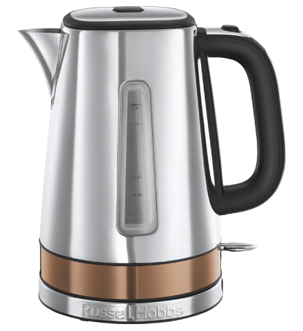 RUSSELL HOBBS - Luna Quiet Boil Kettle - Copper Accents - 24280 - Kitchenary