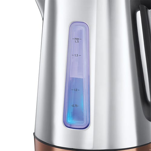 RUSSELL HOBBS - Luna Quiet Boil Kettle - Copper Accents - 24280 - Kitchenary