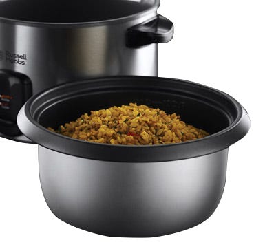 RUSSELL HOBBS - Rice Cooker & Steamer - Black & Stainless Steel - 19750 - Kitchenary