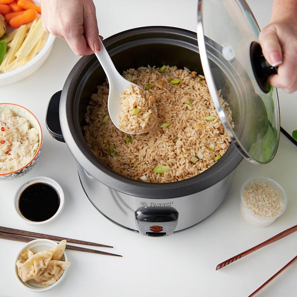 RUSSELL HOBBS - Rice Cooker & Steamer - Black & Stainless Steel - 19750 - Kitchenary
