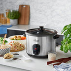RUSSELL HOBBS - Rice Cooker & Steamer - Black & Stainless Steel - 19750 - Kitchenary