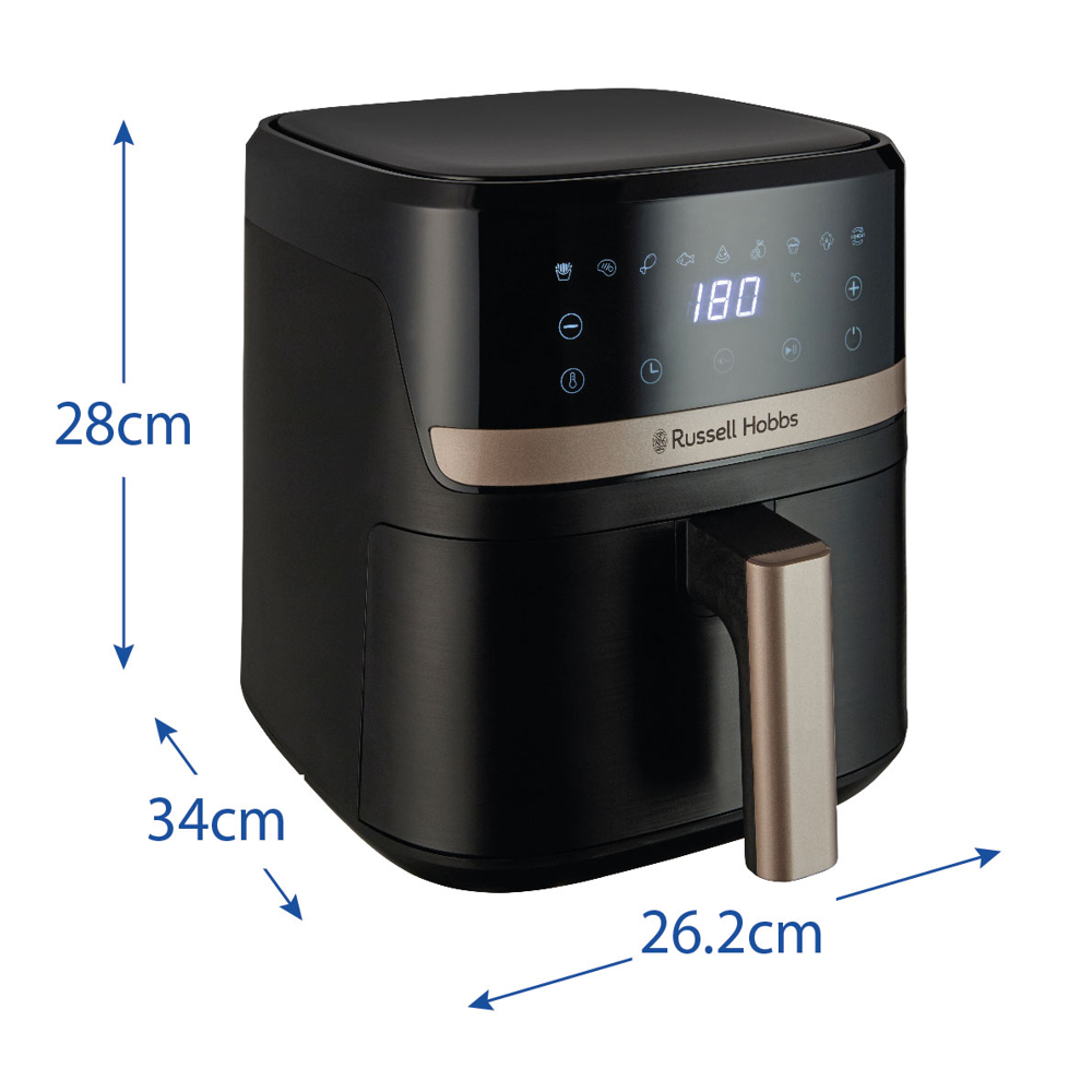 RUSSELL HOBBS - Satisfry 4.3L Air Fryer - Black - 27610 - Kitchenary
