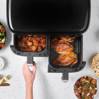 RUSSELL HOBBS - Satisfry 9L Dual Basket Air Fryer - Black - 27680 - Kitchenary
