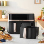 RUSSELL HOBBS - Satisfry 9L Dual Basket Air Fryer - Black - 27680 - Kitchenary