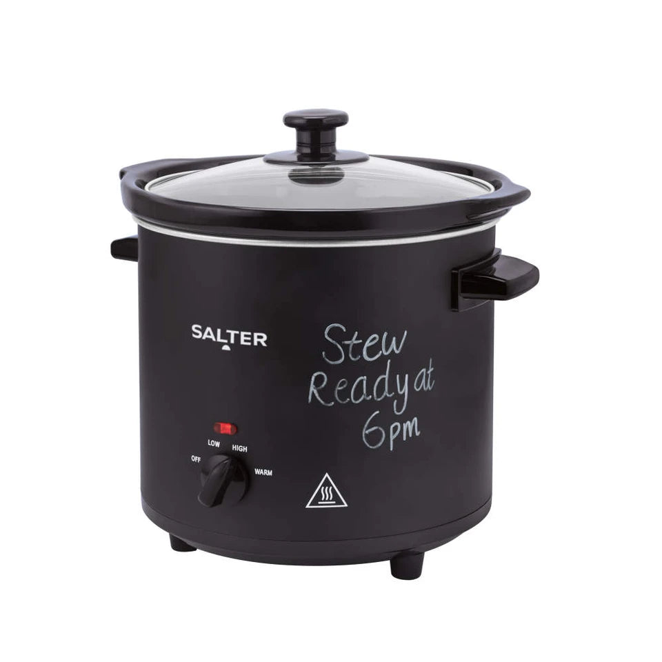 SALTER - 3.5L Chalkboard Slow Cooker - Black - EK6262 - Kitchenary