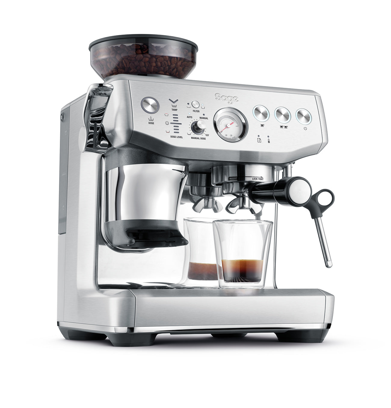 SAGE SES876BSS4GUK1 Barista Express Impress Espresso Machine - Stainless Steel