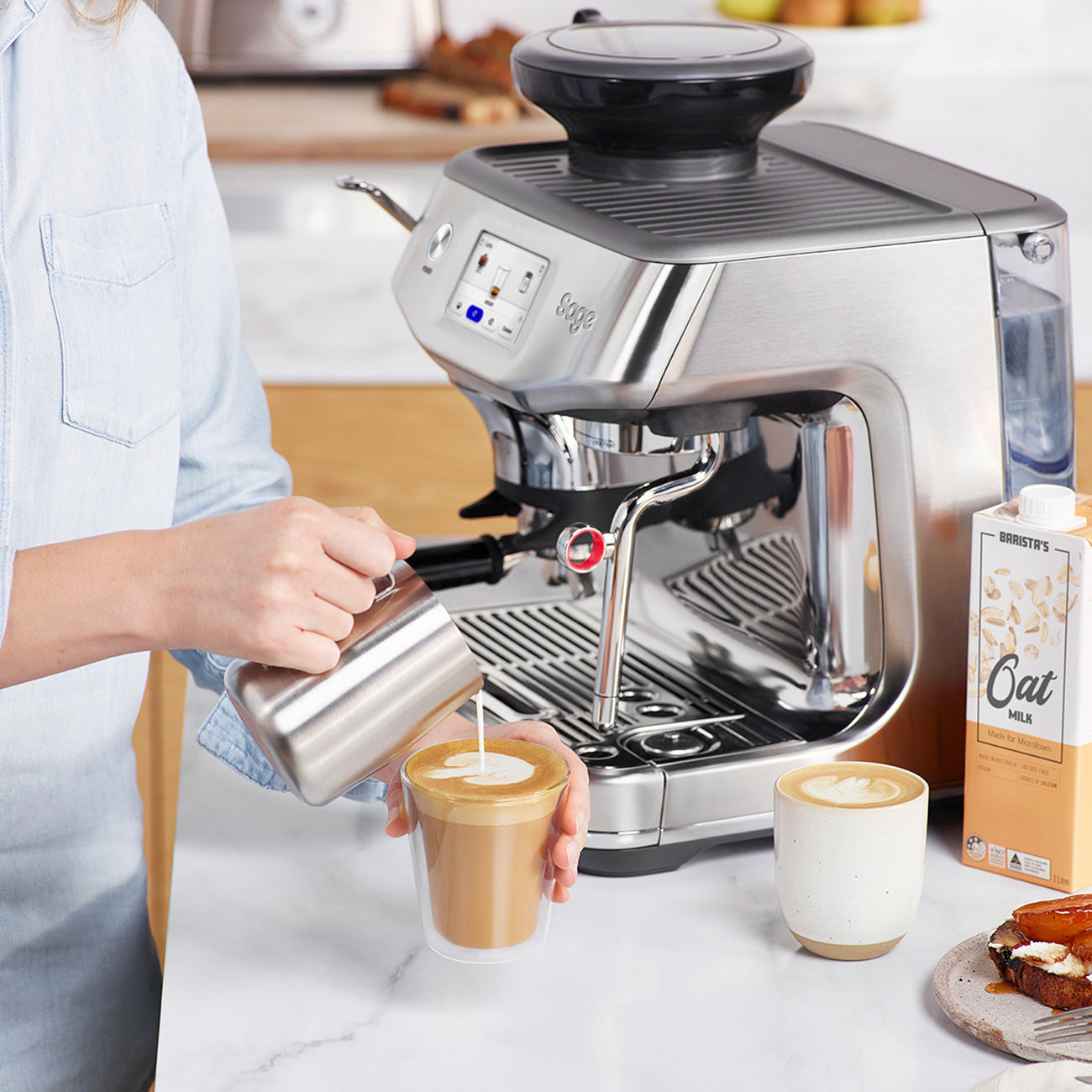 SAGE SES882BSS4GUK1 Barista Touch Impress - Brushed Stainless Steel