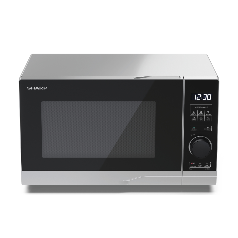 SHARP - 20L 700W Solo Digital Microwave - Silver - YC-PS204AU-S - Kitchenary