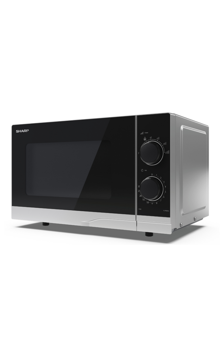 SHARP - 20L 700W Solo Manual Microwave - Silver - YC-PS201AU-S - Kitchenary