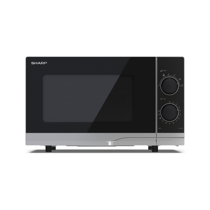 SHARP - 20L 700W Solo Manual Microwave - Silver - YC-PS201AU-S - Kitchenary