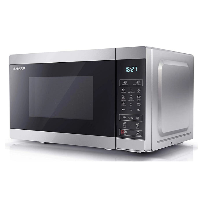 SHARP - 20L 800W Grill Microwave - Silver - YC-MG02U-S - Kitchenary
