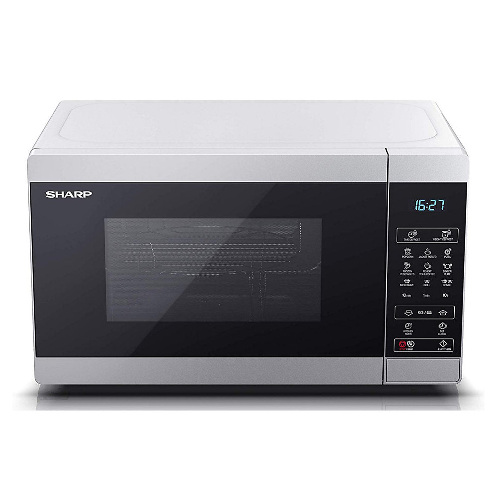 SHARP - 20L 800W Grill Microwave - Silver - YC-MG02U-S - Kitchenary