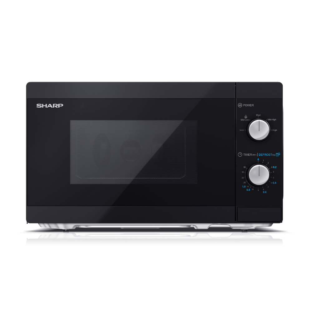 SHARP - 20L 800W Solo Manual Microwave - Black - YC-MS01U-B - Kitchenary