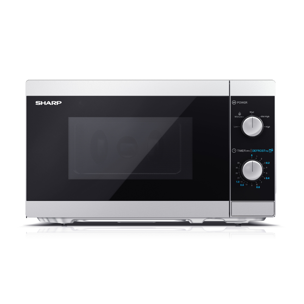 SHARP - 20L 800W Solo Manual Microwave - Silver - YC-MS01U-S - Kitchenary