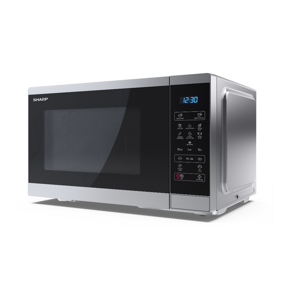 SHARP - 25L 900W Solo Digital Microwave - Silver - YC-MS252AU-S - Kitchenary