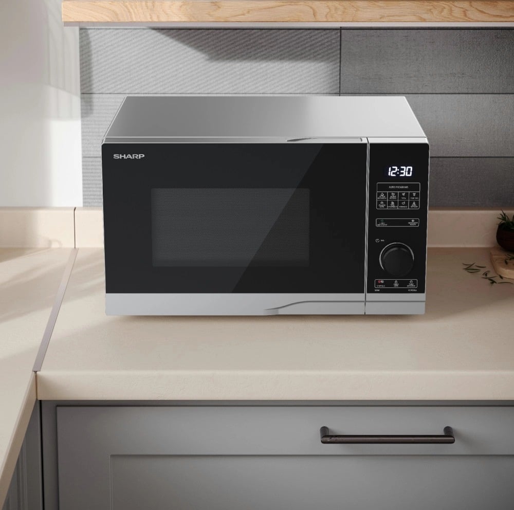 SHARP - 25L 900W Solo Microwave - Silver - YC-PS254AU-S - Kitchenary