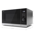 SHARP - 28L 900W Grill Microwave - Silver - YC-PG284AU-S - Kitchenary