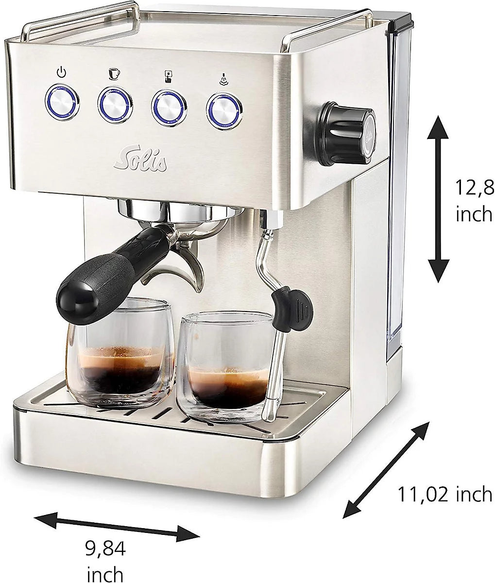 SOLIS - Barista Gran Gusto Espresso Coffee Machine - Silver - 98048 - Kitchenary