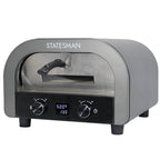 STATESMAN - 12 Inch Electric Pizza Oven - Black & Silver - SKPO0E13B - Kitchenary