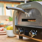 STATESMAN - 12 Inch Electric Pizza Oven - Black & Silver - SKPO0E13B - Kitchenary