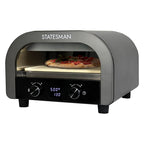 STATESMAN - 13 Inch Electric Pizza Oven - Black & Silver - SKPO0E13B - Kitchenary