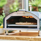 STATESMAN - 13 Inch Wood Pizza Oven - Black & Silver - SKPO0W13SS - Kitchenary