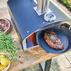 STATESMAN - 13 Inch Wood Pizza Oven - Black & Silver - SKPO0W13SS - Kitchenary