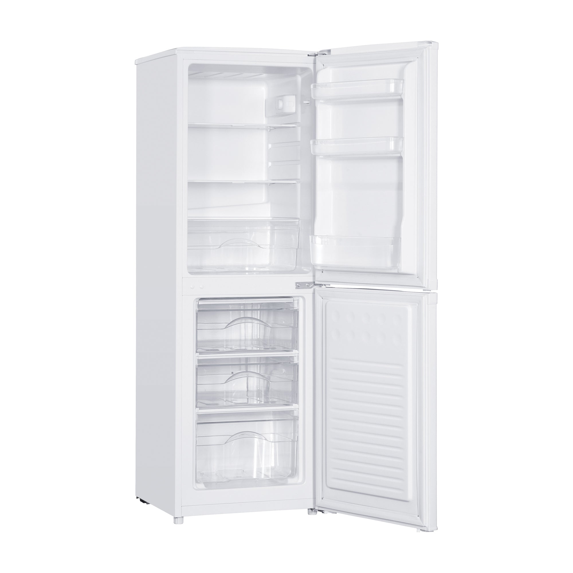 STATESMAN - 144cm High, 48cm Wide 50/50 Fridge Freezer - White - F1448W - Kitchenary