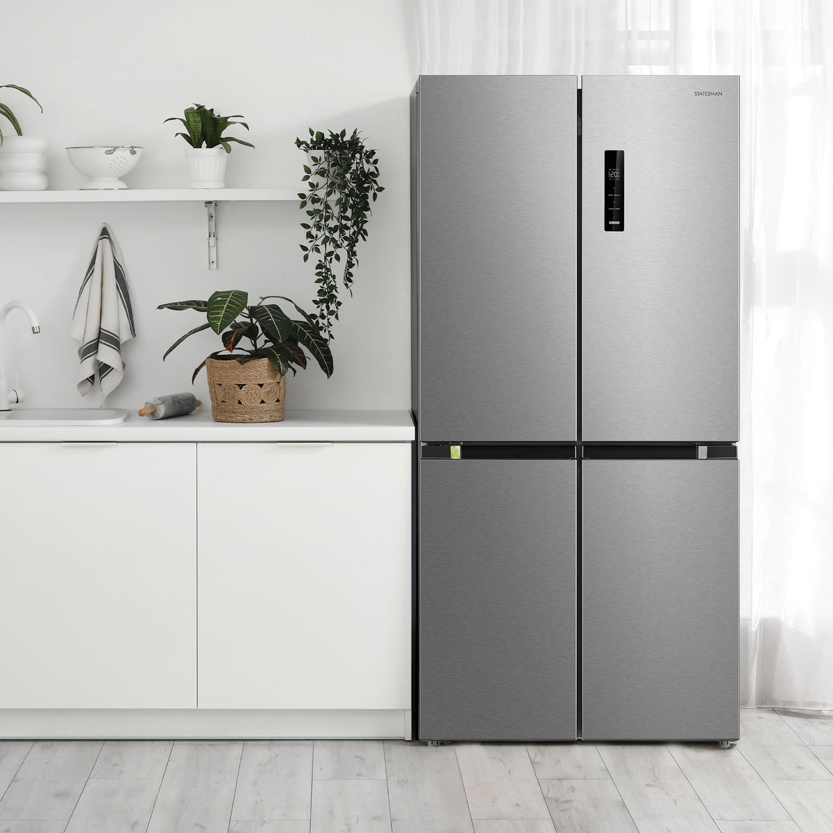 STATESMAN - 178cm, 474L, Multi Door Fridge Freezer - Inox - MD018474NI - Kitchenary