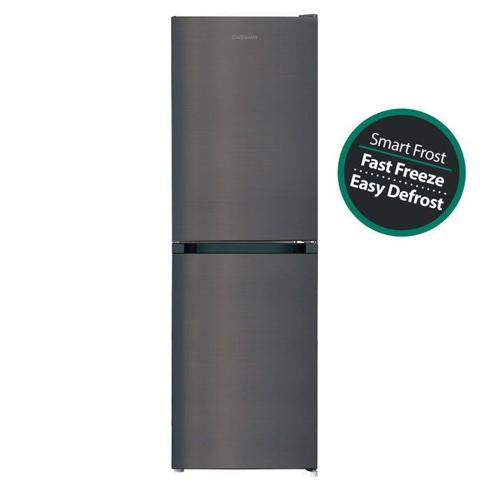 STATESMAN - 17cm High 50/50 Low frost Fridge Freezer Dark - Inox  - F01754LFX - Kitchenary