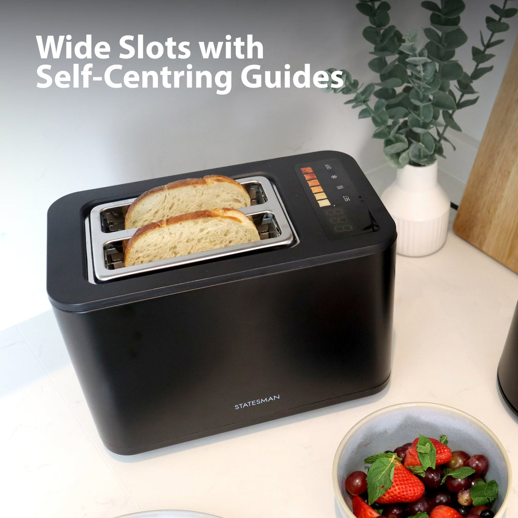 STATESMAN - 2 Slice Digital Toaster - Black - SKT02918B - Kitchenary