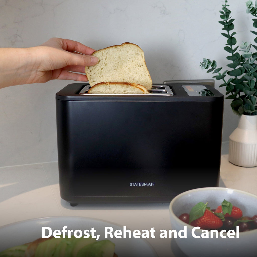 STATESMAN - 2 Slice Digital Toaster - Black - SKT02918B - Kitchenary