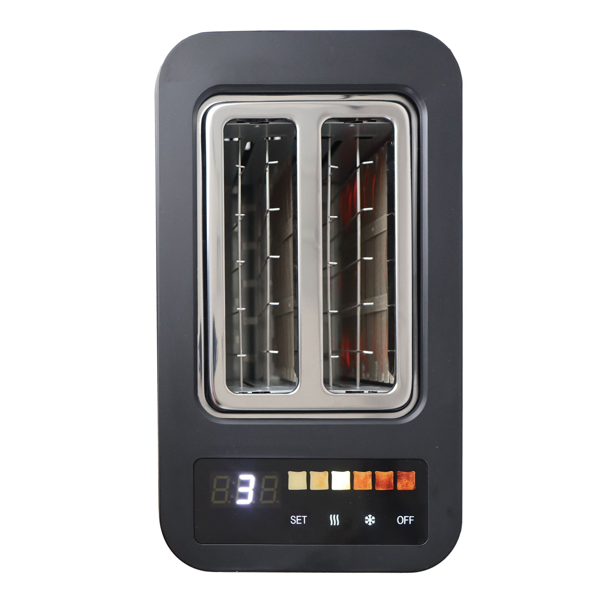 STATESMAN - 2 Slice Digital Toaster - Black - SKT02918B - Kitchenary