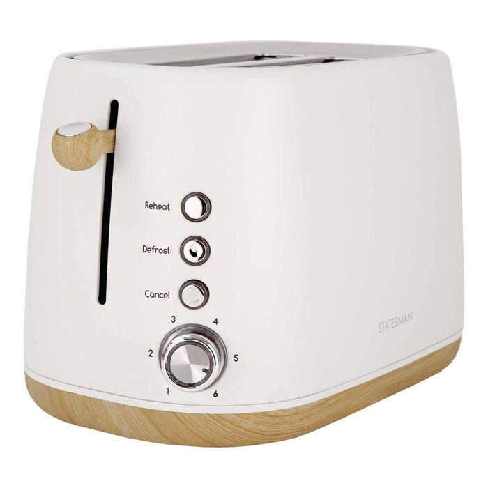 STATESMAN - 2 Slice Scandi Toaster - Cream - SKT05090CR - Kitchenary