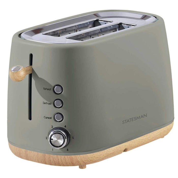 STATESMAN - 2 Slice Scandi Toaster - Green - SKT05090GR - Kitchenary