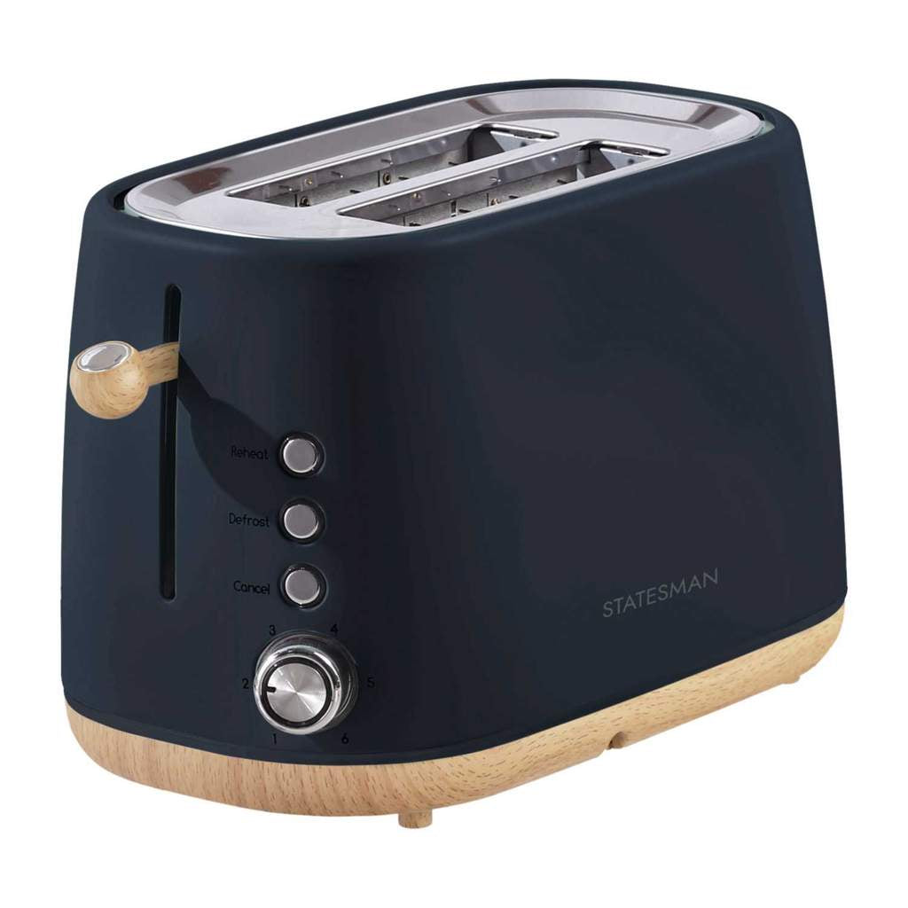 STATESMAN - 2 Slice Scandi Toaster - Navy Blue - SKT05090NB - Kitchenary