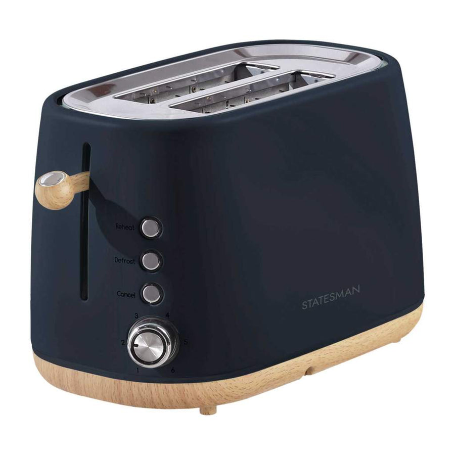 STATESMAN - 2 Slice Scandi Toaster - Navy Blue - SKT05090NB - Kitchenary
