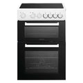STATESMAN - 4 Zone 60cm Ceramic Dbl Cavity Oven W Timer - White - EDC160W - Kitchenary