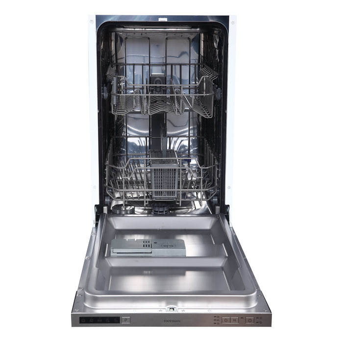 STATESMAN - 45cm Integrated 9 Place Slimline Dishwasher - White - BDW4509 - Kitchenary