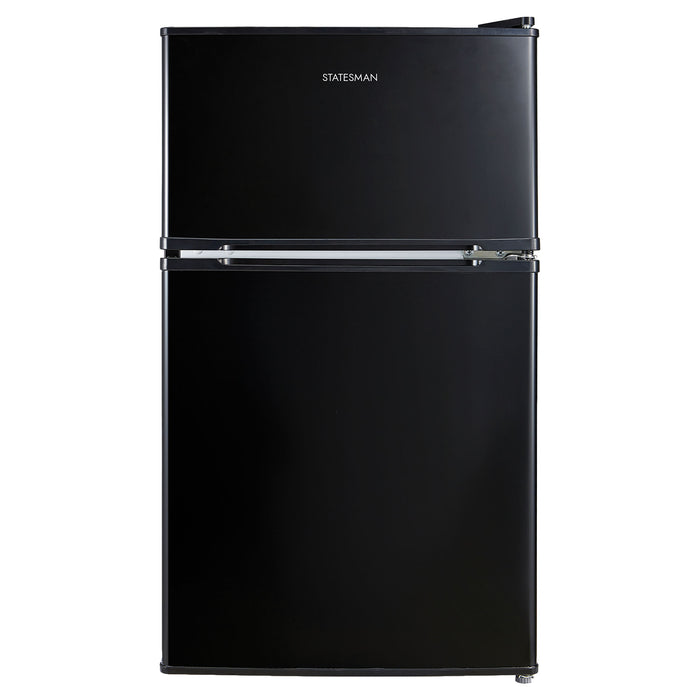 STATESMAN - 47cm Under Counter Fridge Freezer - Black - UC047FFB - Kitchenary