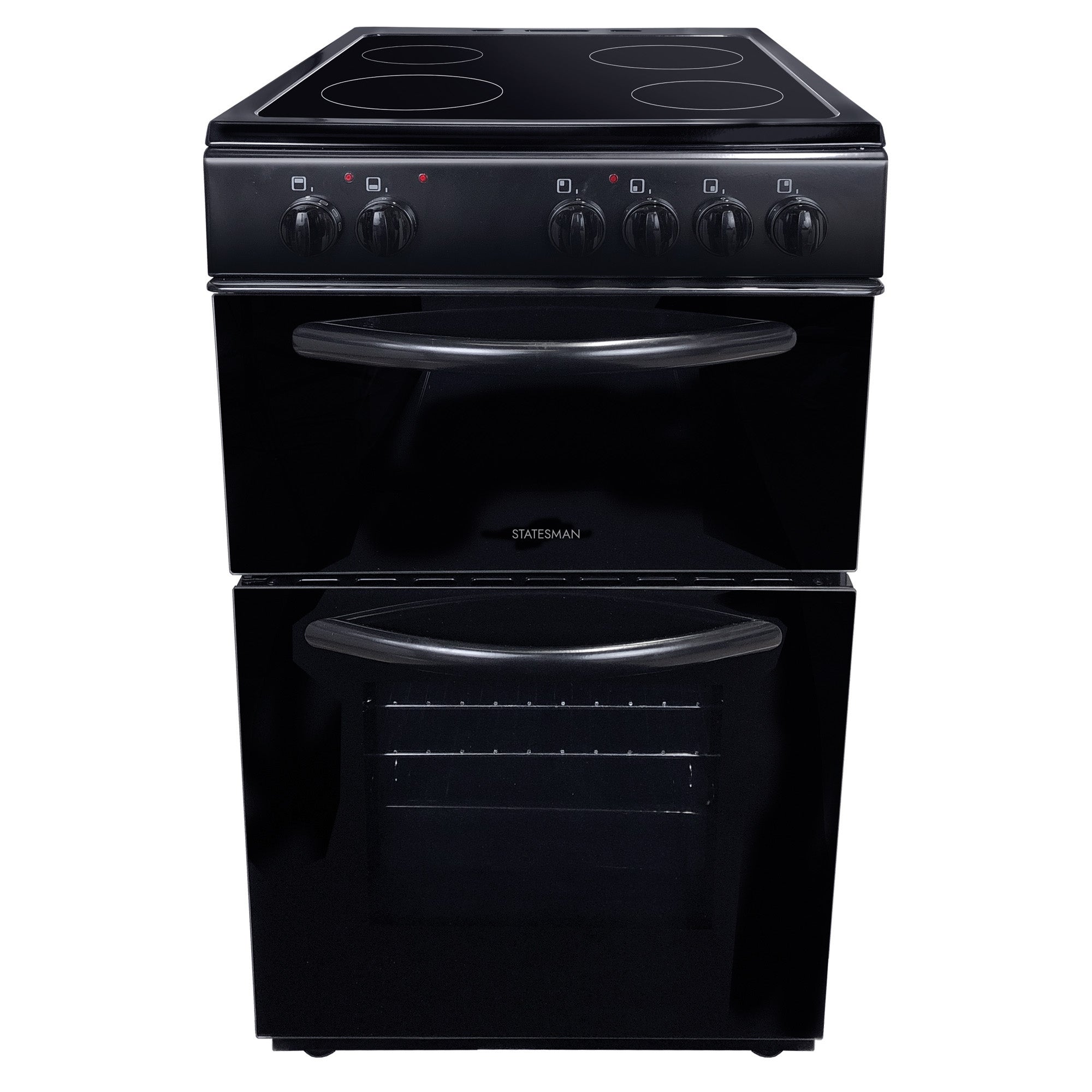 STATESMAN - 50cm Electric Double Oven, Ceramic - Black - EDC50B - Kitchenary