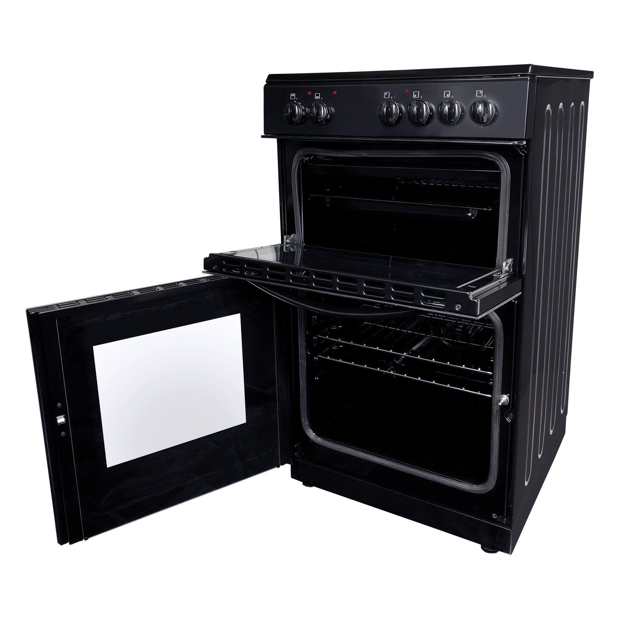 STATESMAN - 50cm Electric Double Oven, Ceramic - Black - EDC50B - Kitchenary