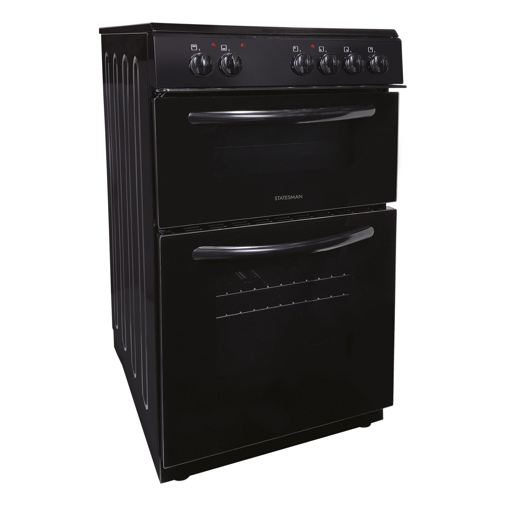 STATESMAN - 50cm Electric Double Oven, Ceramic - Black - EDC50B - Kitchenary