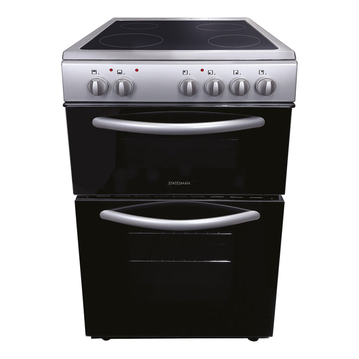 STATESMAN - 50cm Electric Double Oven, Ceramic - Silver - EDC50S - Kitchenary