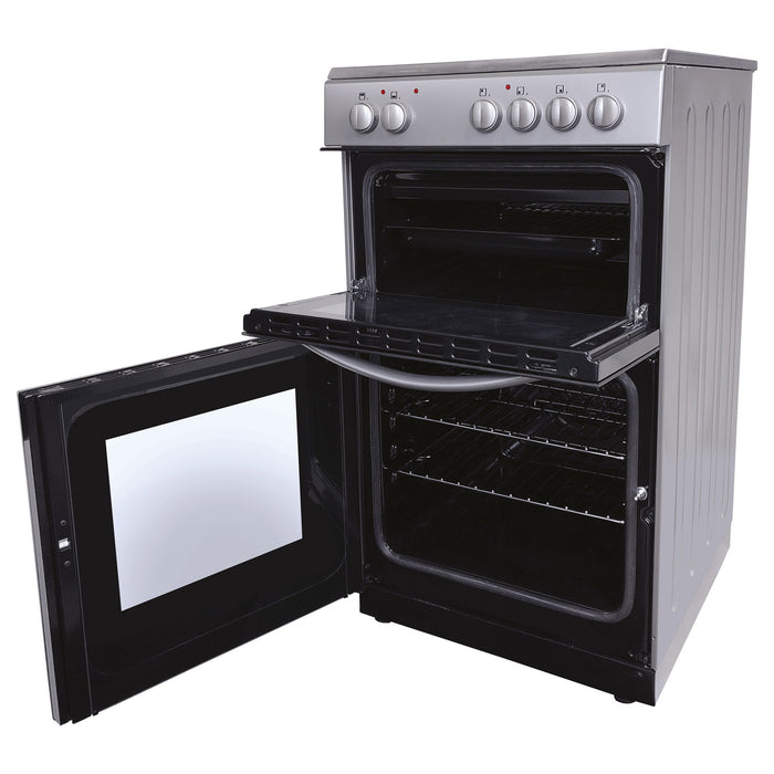 STATESMAN - 50cm Electric Double Oven, Ceramic - Silver - EDC50S - Kitchenary