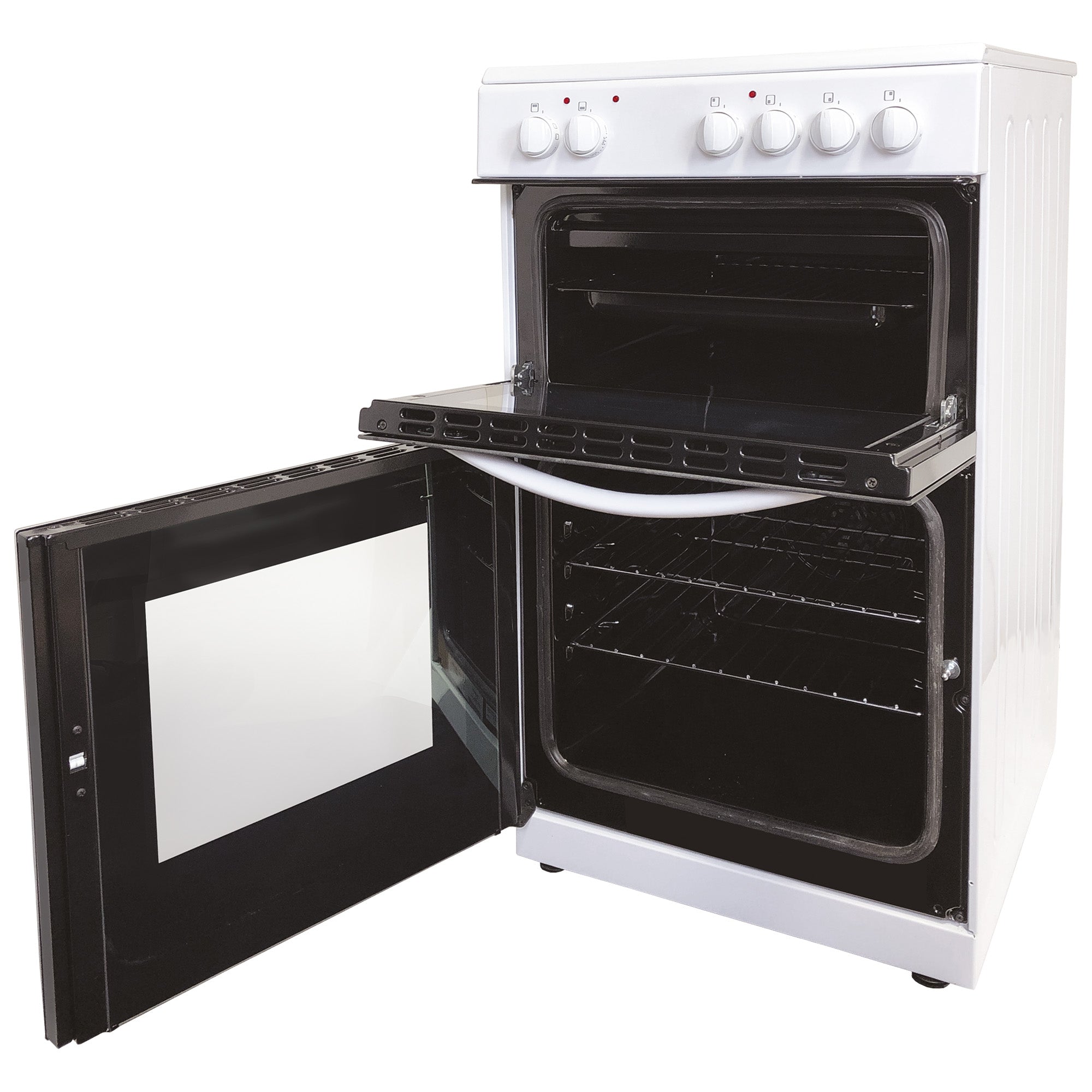 STATESMAN - 50cm Electric Double Oven, Ceramic - White - EDC50W - Kitchenary