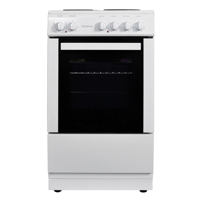 STATESMAN - 50cm Single Cavity Electric Cooker White - DELTA50W - Kitchenary